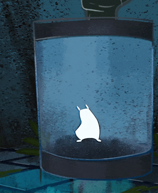 Accelerate and decelerate a character in motion in a pillow hitting lesson